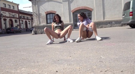 Esperansa and her girlfriend pee on the street out of desperation 82483631