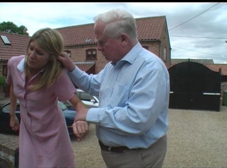 Misbehaving blonde has her bare ass turned red by an old Headmaster 67716127