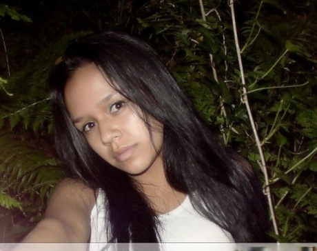Indian solo girl goes nude in white lace underwear while in the woods 68525433