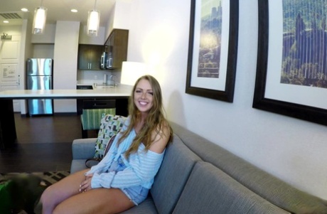 Caucasian teen Ashley Red participates in a bout of POV sex 45877729