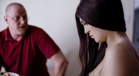 Upset young brunette Jojo Kiss is coerced into sex by her stepfather 72848168