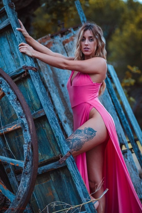 Tattooed beauty Frankie Hollywood exposes her natural tits in her underwear 81818201