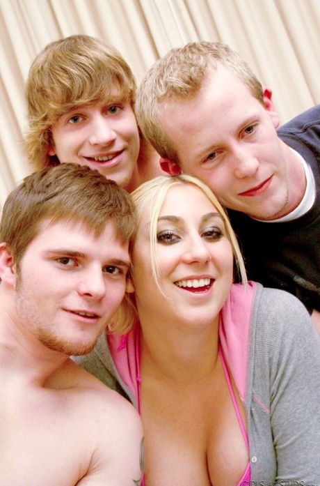 Young blonde pornstar getting gangbanged in pigtails and argyle socks 60203048