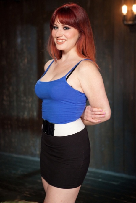 Redhead Jessica Ryan is flogged and masturbated while in bondage 60910760