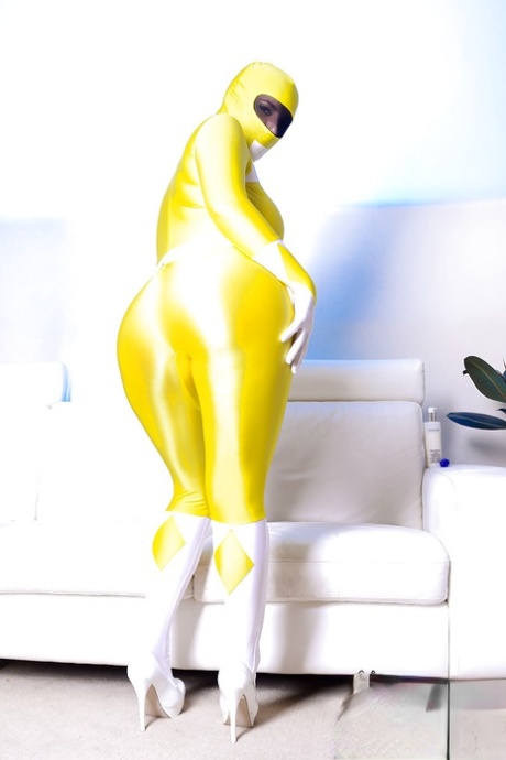 Fully clothed and masked cosplay loving chick Yuffie Yulan stripping naked 39941947