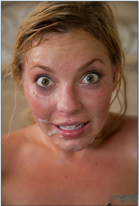 Nasty blonde with tiny tits Ally Kay gets a messy facial after fucking 12790554