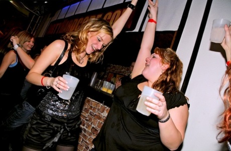 Fuckable amateurs getting drunk and going wild at the club party 27966861