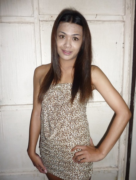 Cute ladyboy girlfriend striking sexy solo poses for boyfriend 79774009